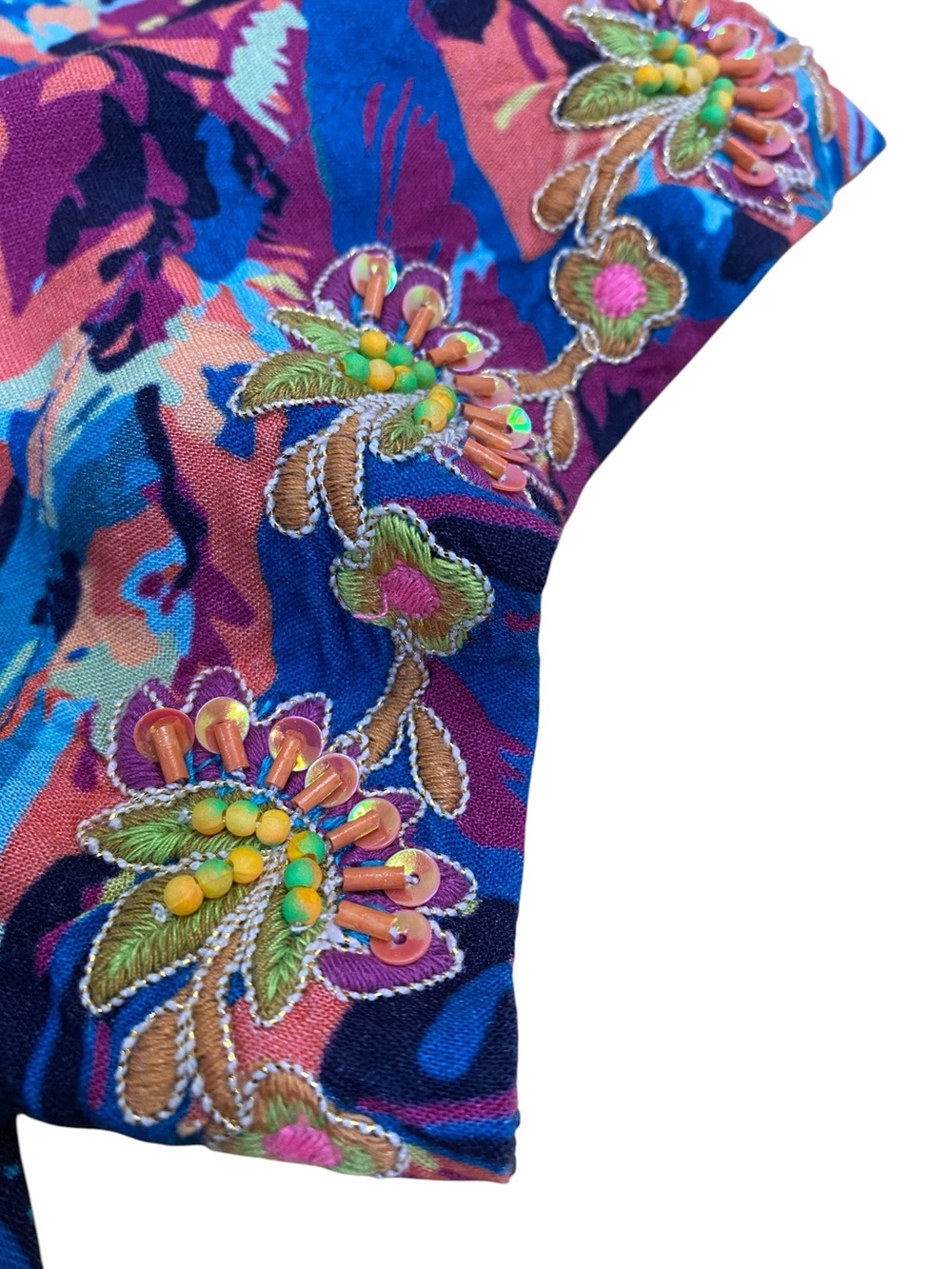 Soft Surroundings Florence Beaded and Embroidered Dress - Picture 7 of 12